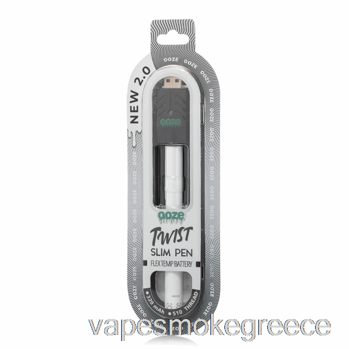 Vape Greece Ooze Slim Twist Pen 2.0 Flex Temp Battery Ghost White